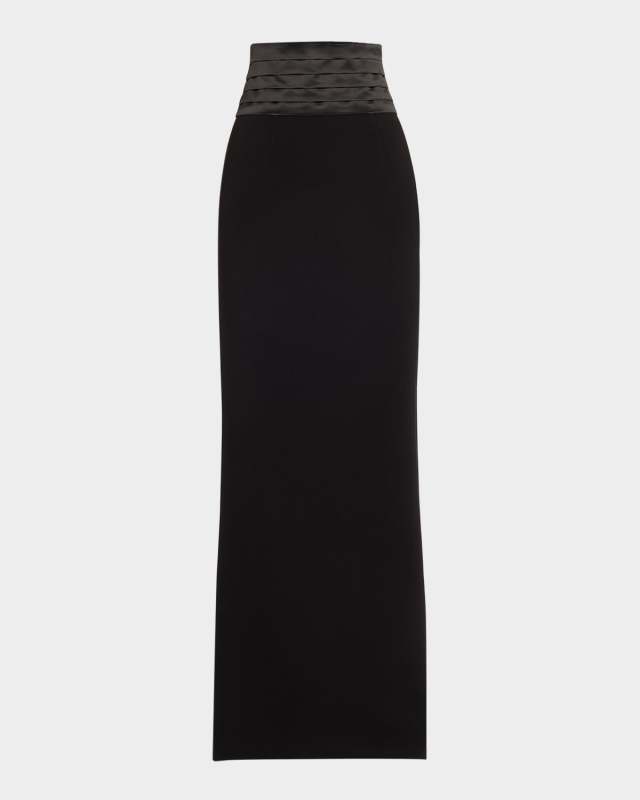 Long Cummberbund Evening Skirt